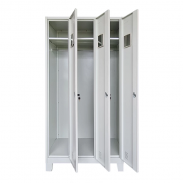 Vestiar metalic 3 usi cu picioare, 90x45x180cm